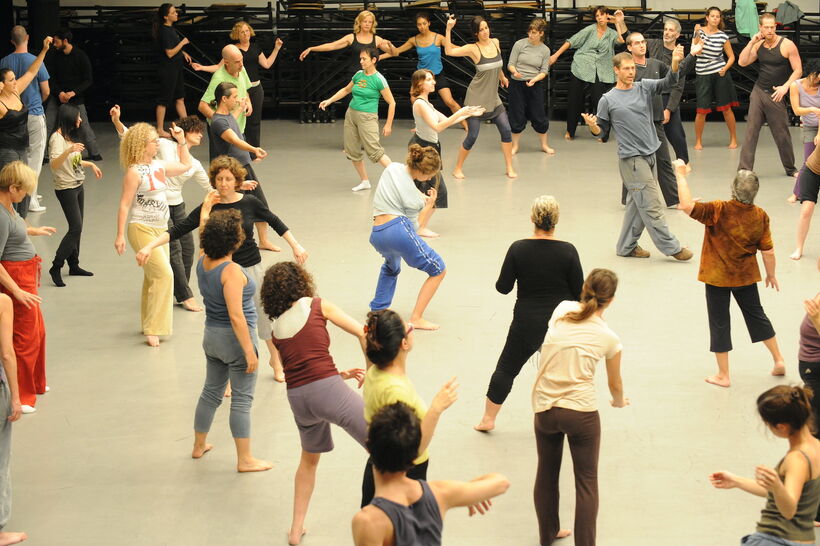 Gaga People with Ohad Naharin. Photo: Gadi Dagon.